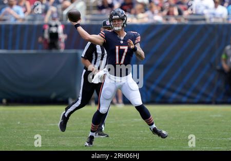 Chicago Bears quarterback Tyson Bagent scrambles for a touchdown during an NFL  preseason football game against the Buffalo Bills Saturday, August 26,  2023, in Chicago. (AP Photo/Charles Rex Arbogast Stock Photo - Alamy