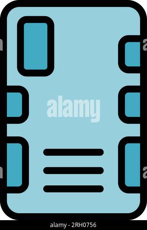 Telephone case icon outline vector. Phone cover. Device protect color flat Stock Vector