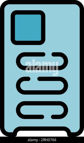 Case smartphone protector icon outline vector. Mobile phone. Cell device color flat Stock Vector