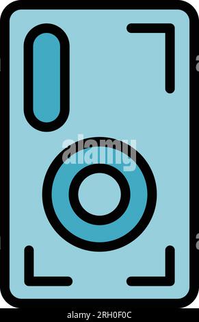 Crash phone case icon outline vector. Mobile cover. Cell device color flat Stock Vector