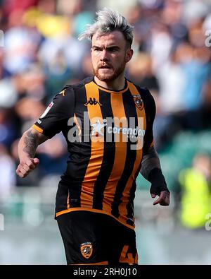 Hull, UK. 28th July, 2023. Aaron Connolly of Hull City during the Sky Bet Championship match Hull City vs Sheffield Wednesday at MKM Stadium, Hull, United Kingdom, 12th August 2023 (Photo by Ryan Crockett/News Images) in Hull, United Kingdom on 7/28/2023. (Photo by Ryan Crockett/News Images/Sipa USA) Credit: Sipa USA/Alamy Live News Stock Photo