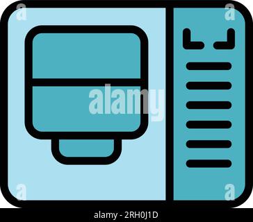 Cooking bread icon outline vector. Kitchen machine. Food control color flat Stock Vector