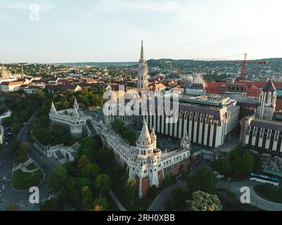Aerial view of Budapest Stock Photo
