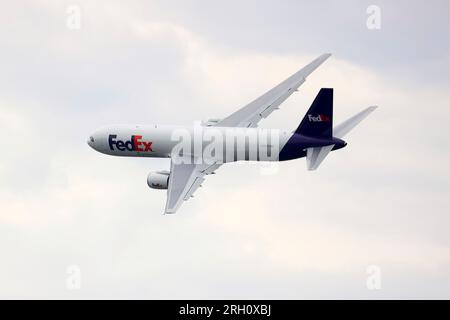 MEMPHIS TN AUGUST 12 A FedEx plane circles the course