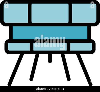 Smoke detector panel icon outline vector. Fire sensor. Home control color flat Stock Vector