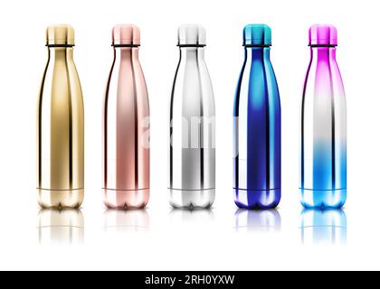 https://l450v.alamy.com/450v/2rh0yxw/vector-realistic-3d-white-silver-and-black-empty-glossy-metal-reusable-water-bottle-with-silver-bung-set-closeup-on-transparency-grid-background-des-2rh0yxw.jpg