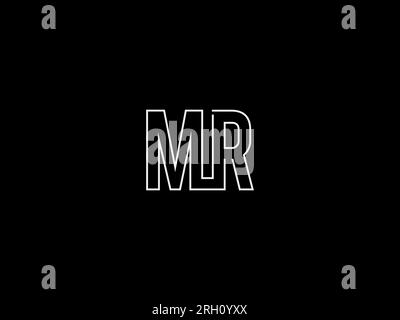 Initial MR letter Logo Design vector Template. Monogram or letter mark MR logo Design Stock Vector