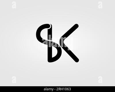 Initial SK letter Logo Design vector Template. Monogram, lettermark SK logo Design Stock Vector