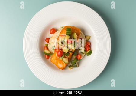 Salmon and vegetables Stock Photo