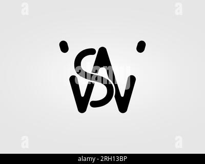 Initial SW letter Logo Design vector Template. Monogram, lettermark SW logo Design Stock Vector
