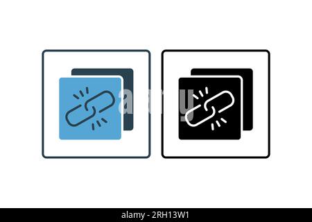 Copy link icon. suitable for web site design, app, user interfaces. solid icon style. Simple vector design editable Stock Vector