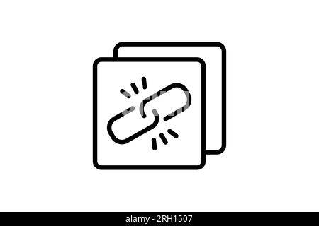 Copy link icon. suitable for web site design, app, user interfaces. line icon style. Simple vector design editable Stock Vector