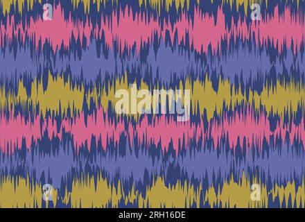 Vector vintage seamless pattern in Ikat style. Vector pattern for holidays in retro style. Retro ikat texture. Stock Vector