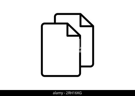 Duplicate icon. suitable for web site design, app, user interfaces. line icon style. Simple vector design editable Stock Vector