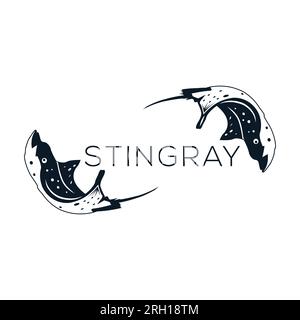 Stingray logo vector. Flat design. Stock Vector