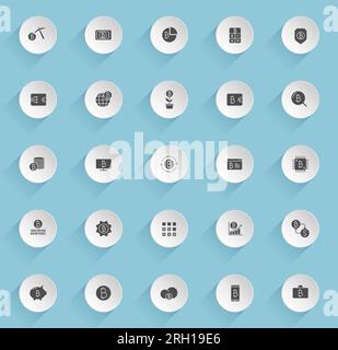 bitcoin vector icons Stock Vector