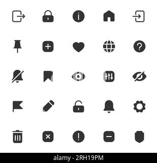 user interface web icons isolated Stock Vector