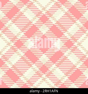 Background check plaid of tartan fabric vector with a pattern seamless texture textile in red and white colors. Stock Vector