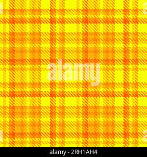 Check fabric background of plaid textile seamless with a tartan texture vector pattern in bright color. Stock Vector