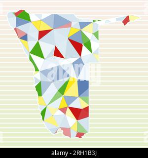 Namibia shape on gradient background. Country map with scratch texture ...