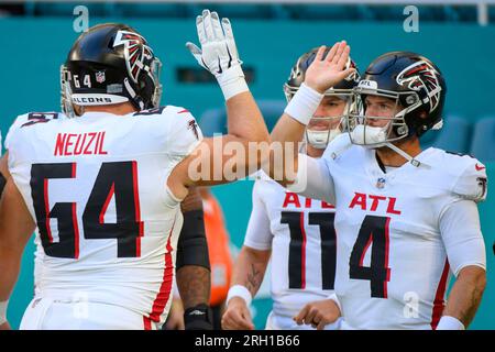 November 27, 2022: Washington Commanders quarterback Taylor Heinicke (4)  throws a pass during the NFL game between the Atlanta Falcons and the Washington  Commanders in Landover, MD. Reggie Hildred/CSM/Sipa USA(Credit Image: ©