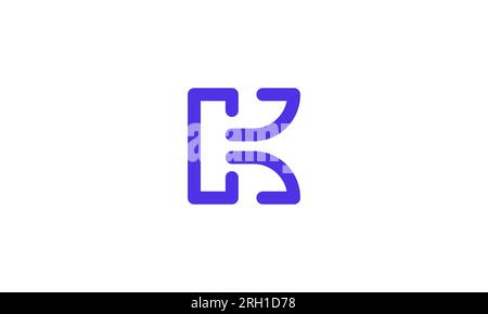 Letter CK logo design . clean and modern CK logo initials. vector illustration Stock Vector