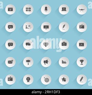 blog vector icons Stock Vector
