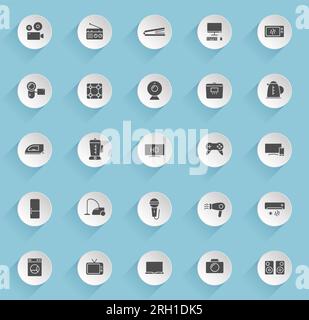 household appliances vector icons Stock Vector