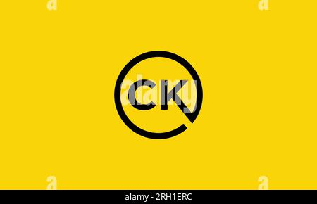 Letter CK logo design . clean and modern CK logo initials. vector illustration Stock Vector
