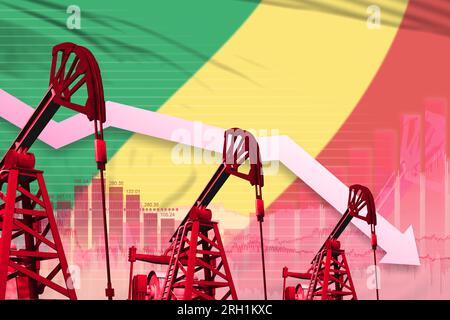 Congo oil industry concept, industrial illustration - rising up chart ...
