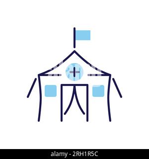 Medical tent related vector icon. Medical tent sign. Isolated on white ...