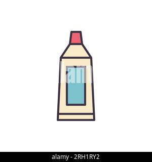 Toothpaste Tube related vector line icon. Isolated on white background. Vector illustration. Editable stroke Stock Vector