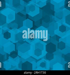 Honeycomb seamless pattern. Repeated overlap hexagon motif texture print Stock Vector