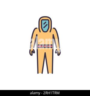Biological Protection Suit related vector icon. Biological Protection Suit sign. Isolated on white background. Editable vector illustration Stock Vector