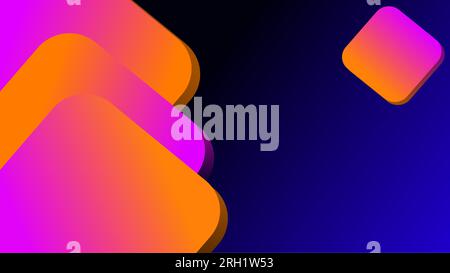 Twilight colors diamond text placeholders night blue gradient background Stock Vector
