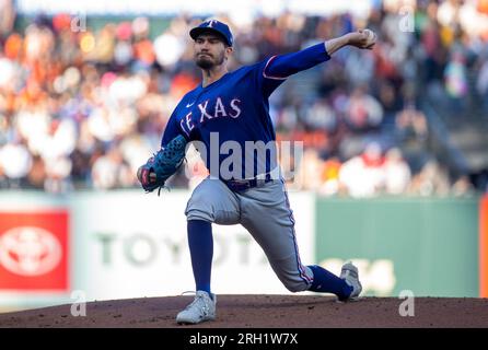 August 11 2023 San Francisco CA, U.S.A. Texas Rangers Manager Bruce Bochy(15)  acknowledges the fans as he receives a standing ovation during MLB game  between the Texas Rangers and the San Francisco