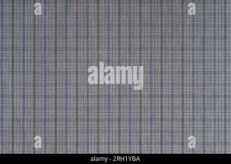 Gray checkered texture fabric, tartan pattern. Shirt fabric, tablecloth textile, linen plaid cloth, classic scottish check pattern. Backdrop, wallpape Stock Photo