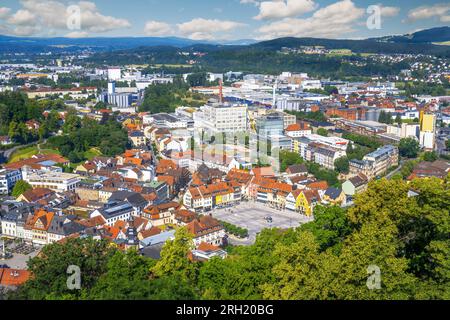 Aerial view over the city of Kulmbach (Franconia, Germany) Stock Photo