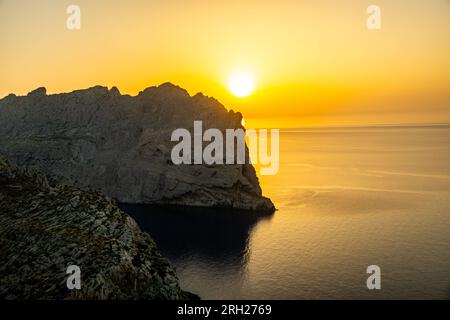 On the way to the highlight on the beautiful Balearic Island Mallorca - Cap de Formentor - Spain Stock Photo