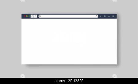 web Browser window vector. Browser or browsing in flat design. Stock Vector