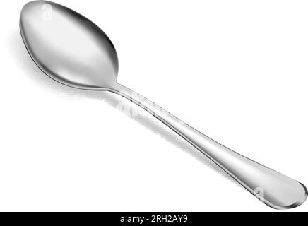 Realistic metal spoon template for your design Vector Image