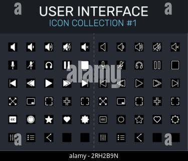Set of Icon collection User interface icons for mobile and web EPS vector illustration. Stock Vector