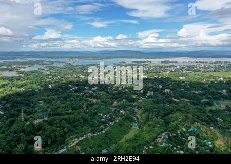 Rangamati, Bangladesh - July 26, 2023: The Bird's-eye view of Rangamati ...