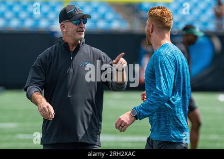 Carolina Panthers head coach Frank Reich watches his team during the NFL  football team's OTA practices in Charlotte, N.C., Monday, May 22, 2023. (AP  Photo/Nell Redmond Stock Photo - Alamy