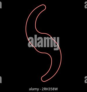Neon blender blade grinder food rotating knife red color vector illustration image flat style light Stock Vector
