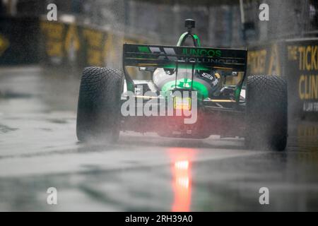 Nashville, TN, USA. 5th Aug, 2023. AGUSTIN HUGO CANAPINO (R) (78) of Arrecifes, Argentina drives on track during practice for the Big Machine Music City Grand Prix at The Streets of Nashville in Nashville TN. (Credit Image: © Colin Mayr Grindstone Media Grou/ASP) EDITORIAL USAGE ONLY! Not for Commercial USAGE! Stock Photo