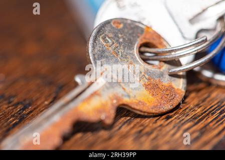 Rusty Keys UK Bunch of Rusty House Keys Stock Photo