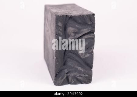 Black activated charcoal hand soap Stock Photo