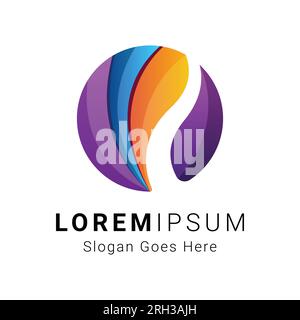 Modern Abstract Circle Logo Design Stock Vector