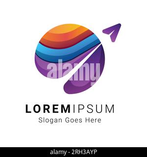 Modern Abstract Travel Logo Design Travel Agency Logotype Stock Vector